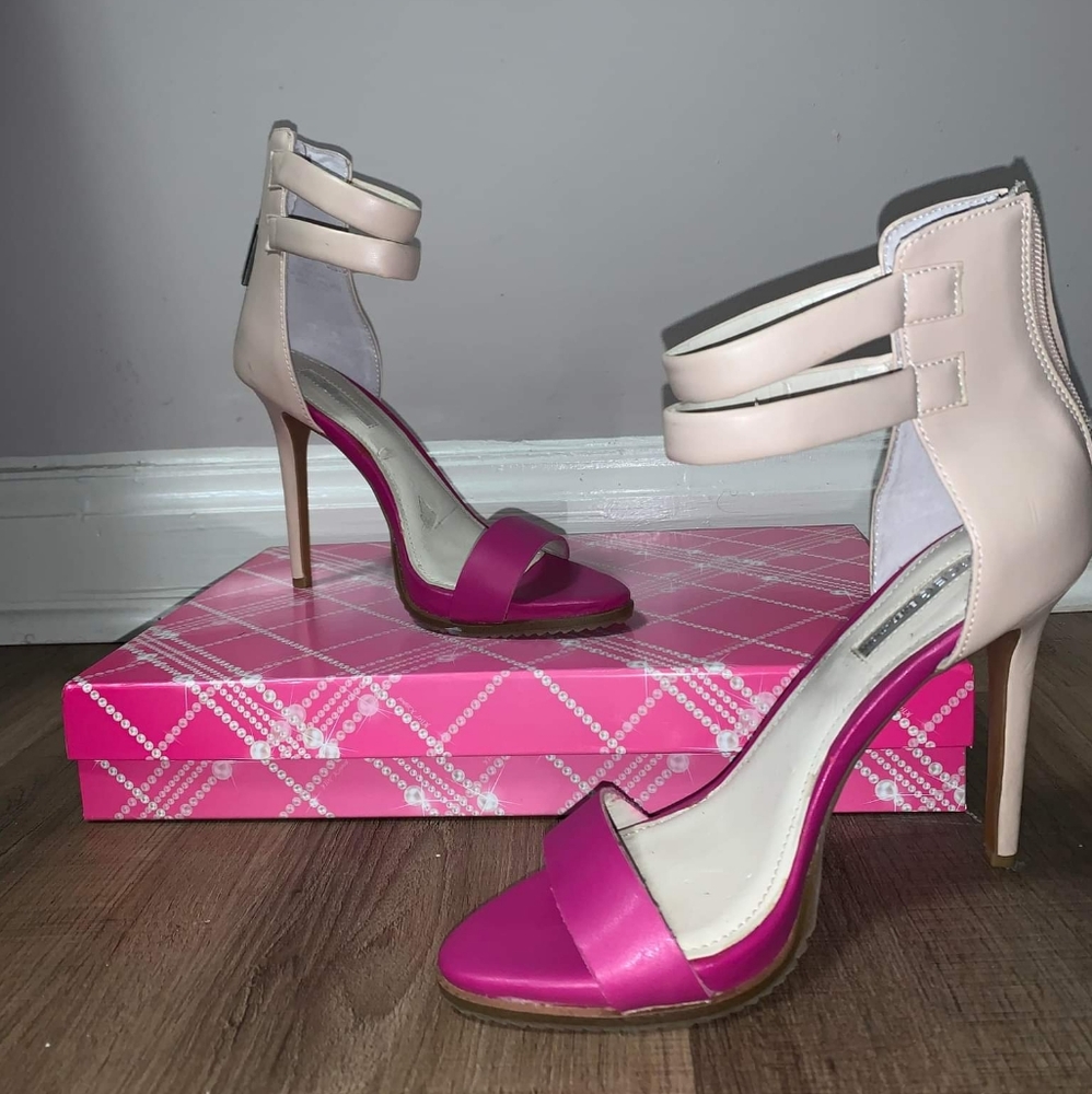 BCBG Pink and Nude Heels Size 7 1/2